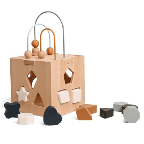 3 -in -1 -Holzmontessori -Spielzeug für 1+ Jahr - Holzspielzeug für Kleinkinder -3 - Lernen für + Jahr alte - Baby - Montessori für 2 Scheunenspielzeug, Ball von PIUpiuLIANG