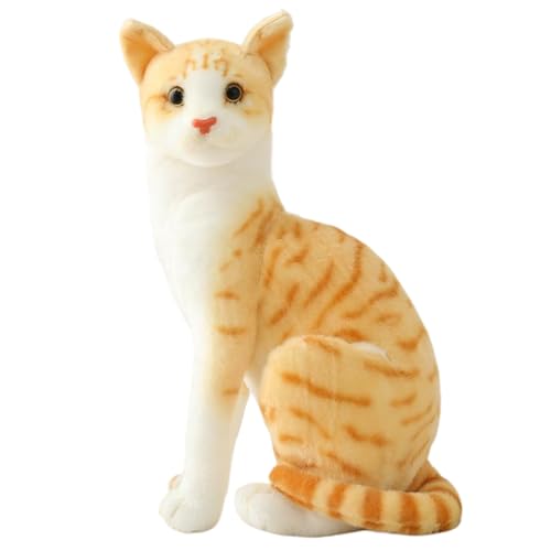 Katz gefüllte Tier, realistisch lebendige orange Katze formgefüllte Tier, süße weiche und Flauschige Fälschung zum Umarmen, Spielen und Schlafen, 35 cm Katz gefüllte Tier, realistisch lebendige orange Katze formgefüllte Tier, süße weiche und Flauschige Fälschung zum Umarmen, Spielen und Schlafen, 35 cm von PIUpiuLIANG