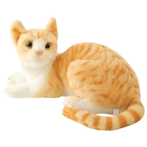 Katz gefüllte Tier, realistisch lebhafte orange Katze formgefüllte Tier, süße weiche und Flauschige Fälschung zum Umarmen, Spielen und Schlafen, 30 cm Katz gefüllte Tier, realistisch lebhafte orange Katze formgefüllte Tier, süße weiche und Flauschige Fälschung zum Umarmen, Spielen und Schlafen, 30 cm von PIUpiuLIANG