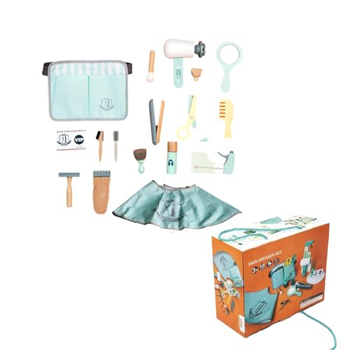 Kinder Hair Salon Playset, süße hölzerne Friseursalon Spielzeug für Mädchen tun Spiel Spielzeug Realistische Kinder Spielset für Rollenspiel Geschenk von PIUpiuLIANG