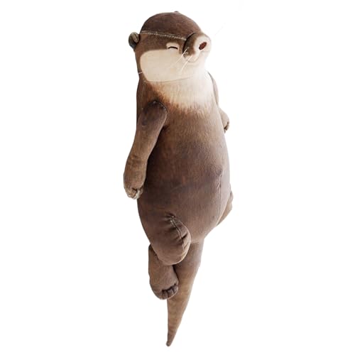 Otter gefüllte Tier, 16 Zoll niedliche Otter -Plüsch, weiche Handgelenksunterstützung Stofftierkissen, Reißverschluss Bleistiftkoffer für Kinder Kinder, Bürohaushaus von PIUpiuLIANG