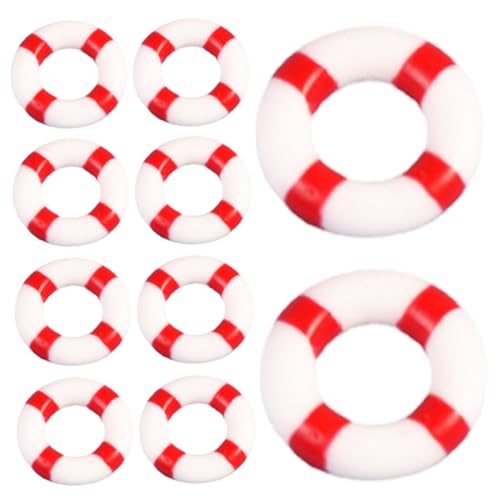 PIUpiuLIANG 10pcs Dollhouse Accessoires, Harz Mini -Lebensring, 1 Zoll Tiny Life Preserver Ring für Micro Landscape Dollhouse Mini Beach Dekoration PIUpiuLIANG 10pcs Dollhouse Accessoires, Harz Mini -Lebensring, 1 Zoll Tiny Life Preserver Ring für Micro Landscape Dollhouse Mini Beach Dekoration von PIUpiuLIANG