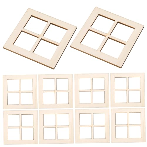 PIUpiuLIANG 10pcs Dollhouse Windows 2.76x2, 76 Natrual Holz mit Vier-Panel-Fenster unbemalte Puppenhausmöbel Simulation glattes DIY-Fensterrahmen Puppenhauszubehör PIUpiuLIANG 10pcs Dollhouse Windows 2.76x2, 76 Natrual Holz mit Vier-Panel-Fenster unbemalte Puppenhausmöbel Simulation glattes DIY-Fensterrahmen Puppenhauszubehör von PIUpiuLIANG
