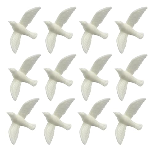 PIUpiuLIANG 12pcs Dove -Figur für Handwerk Miniaturvogel Statue Bulk Realistische Harzkünstlungs -Taubenmodellspielzeug für Puppenhausdekorationen Zubehör Taube Figurine PIUpiuLIANG 12pcs Dove -Figur für Handwerk Miniaturvogel Statue Bulk Realistische Harzkünstlungs -Taubenmodellspielzeug für Puppenhausdekorationen Zubehör Taube Figurine von PIUpiuLIANG