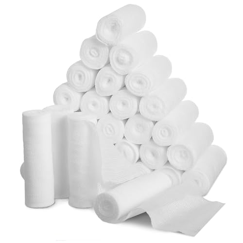 PIUpiuLIANG 30 Rolls Bandagen, Erste Hilfe liefert weiche konforme Bandage, Flexibler, dehnbarer Bandage, atmungsaktive Hand für Wunden Bandagen von PIUpiuLIANG