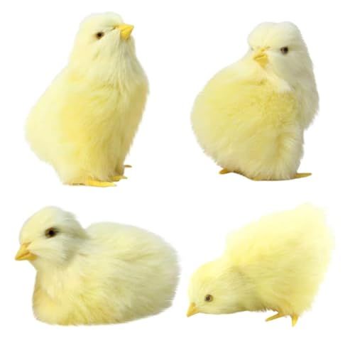 PIUpiuLIANG 4pcs Babyküken, Simulation Plüsch -Baby -Kükenspielzeug, 4 Posen realistisches Ostertierspielzeug für Frühlingsfoto -Requisiten Korb Ostern Hühnerdekoration PIUpiuLIANG 4pcs Babyküken, Simulation Plüsch -Baby -Kükenspielzeug, 4 Posen realistisches Ostertierspielzeug für Frühlingsfoto -Requisiten Korb Ostern Hühnerdekoration von PIUpiuLIANG