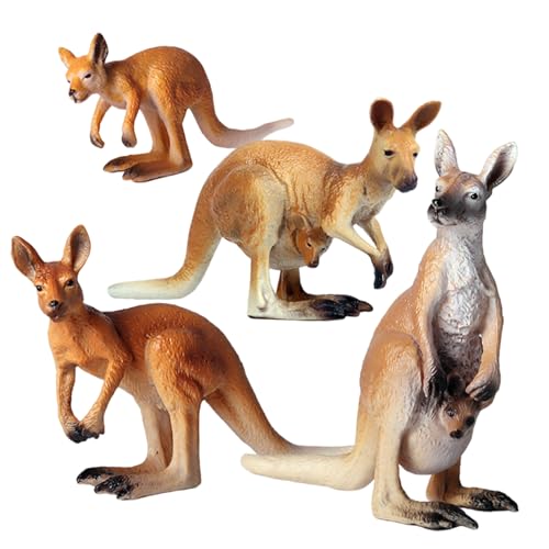 PIUpiuLIANG 4pcs Mini -Tiere Figuren, PVC Känguru -Baby -Tierspielzeug, Bildungsspielzeug für Weihnachten, Geburtstagsgeschenk PIUpiuLIANG 4pcs Mini -Tiere Figuren, PVC Känguru -Baby -Tierspielzeug, Bildungsspielzeug für Weihnachten, Geburtstagsgeschenk von PIUpiuLIANG