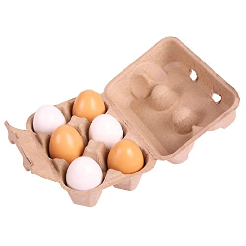 PIUpiuLIANG 6 PCs Karton Holzspiel Spielen Ostereier von PIUpiuLIANG
