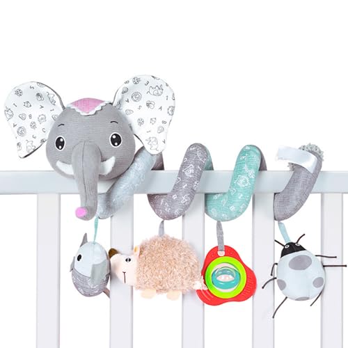 PIUpiuLIANG Autositzspielzeug, Spiral -Cartoon -Elefant -Krippenspielzeug mit Musikbox und BB Squeaker Rasseln, dehnbar und weich für Jungen, Mädchen Geschenk PIUpiuLIANG Autositzspielzeug, Spiral -Cartoon -Elefant -Krippenspielzeug mit Musikbox und BB Squeaker Rasseln, dehnbar und weich für Jungen, Mädchen Geschenk von PIUpiuLIANG