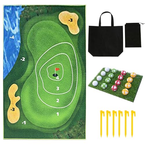 PIUpiuLIANG Golf -Chipping -Spiel, Casual Chip It Golf -Spiel, 47x71 -Zoll -Non -Slip -Sticky -Matte, Hinterhofspiele für Erwachsene Kinder drinnen im Freien klebrig von PIUpiuLIANG
