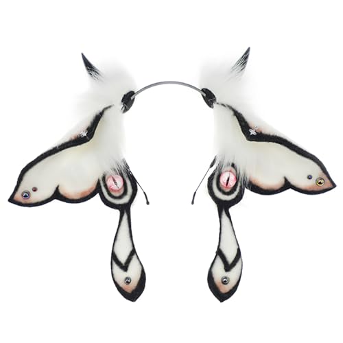 PIUpiuLIANG Pelzige Ohren, niedliche flauschige Hörner Cosplay mit mehreren Augen Stirnband Plüsch Therian Ohren für Halloween -Kostüme Themenpartyfurry PIUpiuLIANG Pelzige Ohren, niedliche flauschige Hörner Cosplay mit mehreren Augen Stirnband Plüsch Therian Ohren für Halloween -Kostüme Themenpartyfurry von PIUpiuLIANG