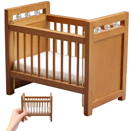 PIUpiuLIANG Puppenhausbett, realistisches Puppenhaus-Kinderbett mit Matratze, Holzmöbel, DIY-freundlich PIUpiuLIANG Puppenhausbett, realistisches Puppenhaus-Kinderbett mit Matratze, Holzmöbel, DIY-freundlich von PIUpiuLIANG