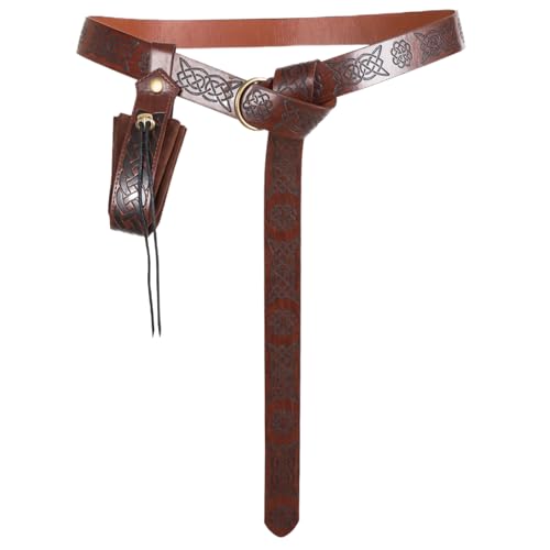 PIUpiuLIANG Renaissance -Gürtel -Beutel PU Leder Vikinggürtel mit Tasche Verstellbare mittelalterliche Accessoires für Männer Frauen Halloween Cosplay PIUpiuLIANG Renaissance -Gürtel -Beutel PU Leder Vikinggürtel mit Tasche Verstellbare mittelalterliche Accessoires für Männer Frauen Halloween Cosplay von PIUpiuLIANG