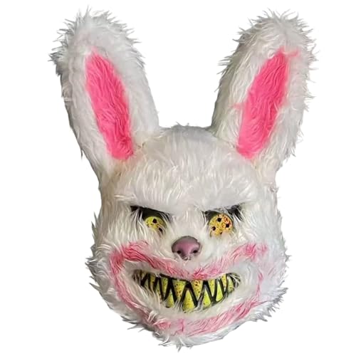 PIUpiuLIANG Scary Bunny Maske böses Horrortier Halloween Mask Bloody Plüsch Kaninchen Kostüm für Halloween Decoration Accessoires Kaninchen PIUpiuLIANG Scary Bunny Maske böses Horrortier Halloween Mask Bloody Plüsch Kaninchen Kostüm für Halloween Decoration Accessoires Kaninchen von PIUpiuLIANG