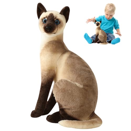 Siamese Cat Plush, niedliche Katze Stofftiere, realistische lebensechte Kurzhaarplüschspielzeug für Kinder, Haustiergeburtstag, Geschenk, 13, 78 Zoll Siamesen Siamese Cat Plush, niedliche Katze Stofftiere, realistische lebensechte Kurzhaarplüschspielzeug für Kinder, Haustiergeburtstag, Geschenk, 13, 78 Zoll Siamesen von PIUpiuLIANG