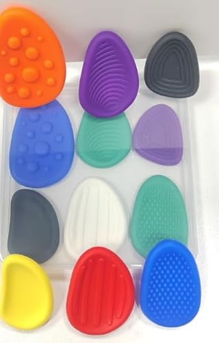 PIWOSGOL 12 Stück Fidget Toys Sensory Stones, Anti Stress Spielzeug, Stressabbau Spielzeug, Sensory Toys für Kinder Erwachsene Gegen Stress, Angst, Autismus PIWOSGOL 12 Stück Fidget Toys Sensory Stones, Anti Stress Spielzeug, Stressabbau Spielzeug, Sensory Toys für Kinder Erwachsene Gegen Stress, Angst, Autismus von PIWOSGOL