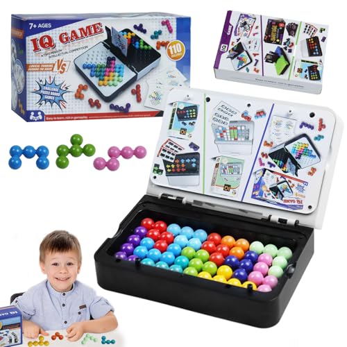 PIWOSGOL IQ Puzzle IQ Games mit 110 Herausforderungen, 2D 3D IQ Spiel Logikspiele Puzzlespiele Iq Spiele für Kinder ab 6 und Erwachsene Gameplay für Familienversammlungen von PIWOSGOL