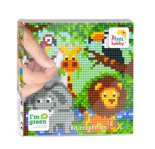 PIXEL- Bild zum Basteln, 12 x 12 cm, Safari, PX44001 von PIXEL