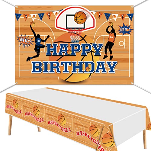 Basketball-Party-Dekorationen, Basketball-Thema-Hintergrund und Tischdecken-Set mit Fotohintergrund und Tischdecke für Jungen, Kinder und Basketball-Fans, Geburtstagsparty-Zubehör Basketball-Party-Dekorationen, Basketball-Thema-Hintergrund und Tischdecken-Set mit Fotohintergrund und Tischdecke für Jungen, Kinder und Basketball-Fans, Geburtstagsparty-Zubehör von PIXHOTUL