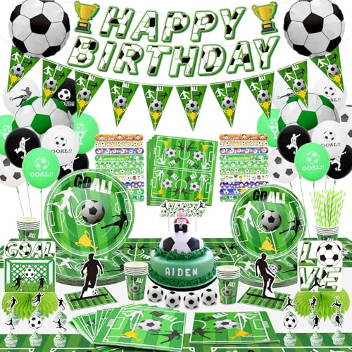 Fußball-Party liefert, 20 Sätze von Fußball-Thema Papier Geschirr, Banner, Tischdecke, Mini-Fußbälle, Slap Armbänder, Fußball Ballons, Tabelle Mittelstücke, für Kindergeburtstag, Fußball-Themen-Party Fußball-Party liefert, 20 Sätze von Fußball-Thema Papier Geschirr, Banner, Tischdecke, Mini-Fußbälle, Slap Armbänder, Fußball Ballons, Tabelle Mittelstücke, für Kindergeburtstag, Fußball-Themen-Party von PIXHOTUL
