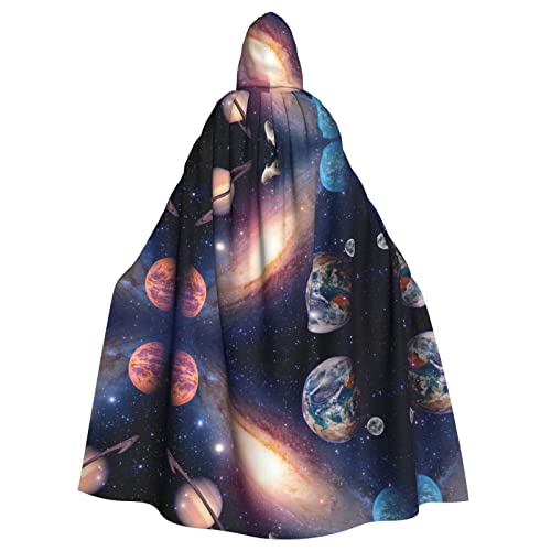 PIXOLE Fire Baseball Print Herren und Damen Kapuzenumhang 150 cm Umhang für Weihnachten Halloween Cosplay Kostüme, Universum Galaxie Weltall, One size PIXOLE Fire Baseball Print Herren und Damen Kapuzenumhang 150 cm Umhang für Weihnachten Halloween Cosplay Kostüme, Universum Galaxie Weltall, One size von PIXOLE