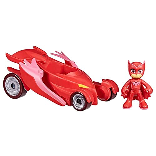 PJ MASKS F2133 Deluxe Vehicle Preschool Toy, Owl Glider Car with Owlette Action Figure for Kids Ages 3 and Up, Black von PJ Masks