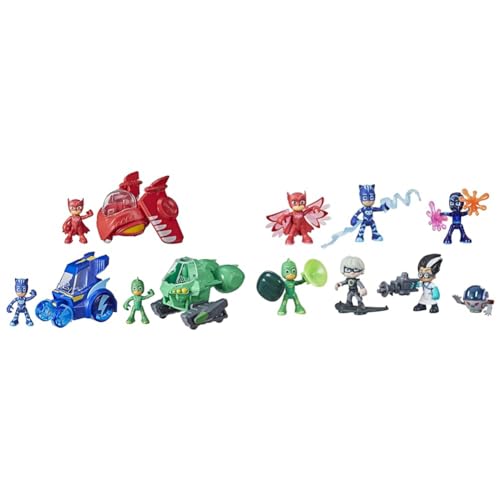PJ Masks F2119 3-in-1-Jet, Vorschulspielzeug, Set mit 3 Fahrzeugen und 3 Action-Figuren & Hero and Villain Figure Set Preschool Toy, 7 Action Figures with 10 Accessories, Ages 3 and Up PJ Masks F2119 3-in-1-Jet, Vorschulspielzeug, Set mit 3 Fahrzeugen und 3 Action-Figuren & Hero and Villain Figure Set Preschool Toy, 7 Action Figures with 10 Accessories, Ages 3 and Up von PJ Masks