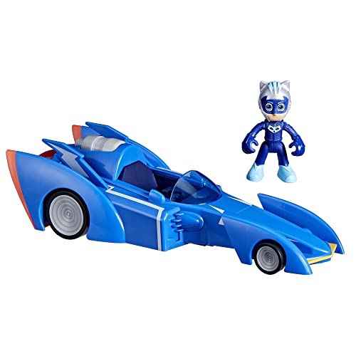PJ Masks Cat Racer, Catboy Spielzeugauto mit Lichtern und Geräuschen, Vorschulspielzeug für Jungen und Mädchen von PJ Masks
