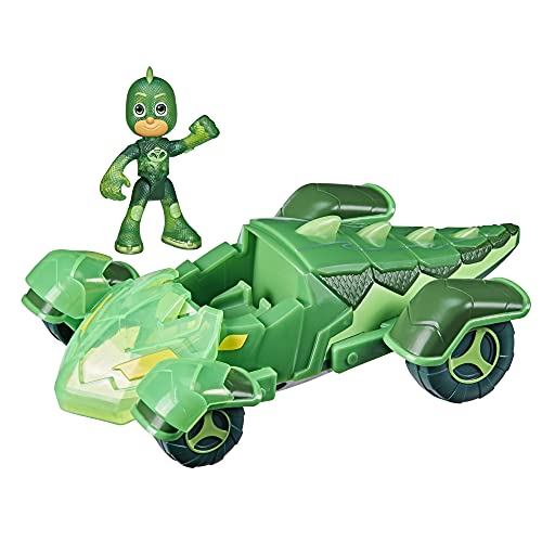 PJ Masks Heldenflitzer Geckomobil, Vorschulspielzeug mit Lichteffekten und Gecko Action-Figur für Kinder ab 3 Jahren von PJ Masks