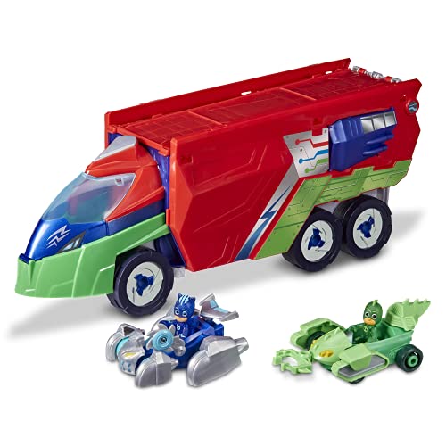 PJ Masks PJ Launching Seeker Preschool Toy, Transforming Vehicle Playset with 2 Cars, 2 Action Figures, and More, for Kids Ages 3 and Up von PJ Masks