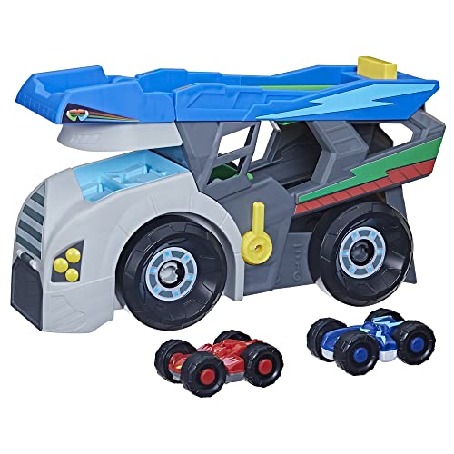 PJ Masks Power Heroes Hero Hauler Truck Spielset mit 2 Duo Racer Superhelden Spielzeugautos, Vorschulspielzeug für Kinder ab 3 Jahren von PJ Masks