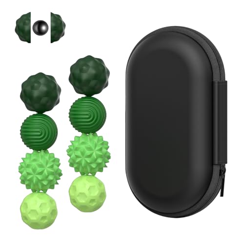 8 Stück Magnetische Fidget-Bälle aus Silikon, Magnetische Fidget Toys, Magnetkugeln Stressball Silikon Sensorik Spielzeug, Anti-Stress-Angstspielzeug für Erwachsene und Kinder(Green) von PJHAJH