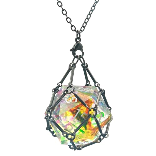 PJOY DND Würfelkäfig für Dungeons und Drachenspieler aus Edelstahl, Geschenk DND, Schwarz von PJOY