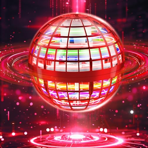 PKBOSS Fliegender Ball Magic Flying Orb Ball,Hand Controlled Hover Schwebender mit LED Licht Flying Spinner Mini Drohne Für Kinder Hover Toy Geschenke für Jungen Mädchen 6-12 Jahre von PKBOSS