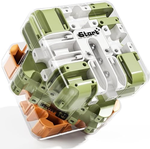 3D Puzzle Maze Cube, 3x3 Zauberwürfel Puzzle Toys Gifts for Kids 8-12, Maze Würfel Puzzlespielzeug, Hard Challenges Memory Brain Maze Cube für Anfänger und Fortgeschrittene von PKKP