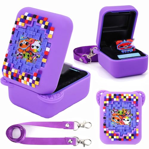 PKKP Silikon Schutz Tasche für Bitzee Digital Haustier, rutschfeste Silikonhülle mit Handschlaufe, Tragetasche für Bitzee Digital Pet Interaktives Spielzeug (Lila, für Bitzee Original Haustier) von PKKP