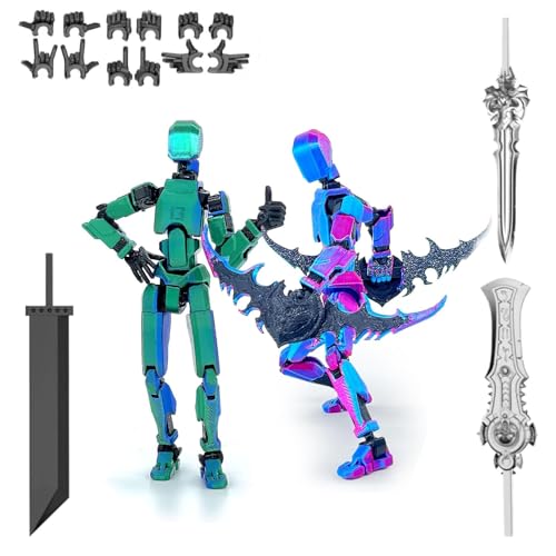 PKKP T13 Action Figure, T13 Action Figures Bereits montiert, 3D-Druck von Beweglichen Figuren mit Mehreren Gelenken, Roboter-Actionfigur, Geschenke Desktop-Dekorationen (2Pcs-d) von PKKP