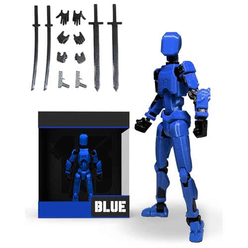 PKKP T13 Action Figure,13.7cm T13 Actionfigur, Actionfiguren mit Mehreren Gelenken, 3D-Druck Von Beweglichen Figuren, Action Figures Desktop-Dekorationen(Blau) von PKKP
