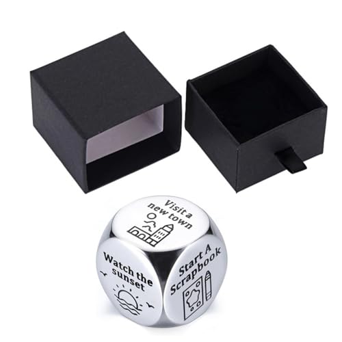 Entscheidungswürfel-Set aus Edelstahl, perfektes Geschenk für Paare, für lustige Abendessen und Partyentscheidungen, Y73-09 von PKRANZYHKAL