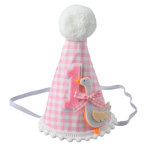 PKRFCJ One Silly Goose 1st Hat for Girls - Pink Gingham Goose Decorations, 1st Party Hat for Festival Celebrations & Themed Photography PKRFCJ One Silly Goose 1st Hat for Girls - Pink Gingham Goose Decorations, 1st Party Hat for Festival Celebrations & Themed Photography von PKRFCJ