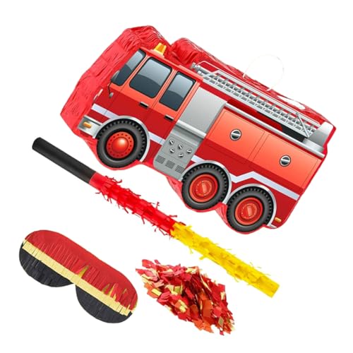 PLAFOPE 1 Set Lkw-piñata, Feuerwehrauto-piñata-paket Mit Augenbinde, Fledermaus Und Konfetti Für Jungen Und Kinder, Mottoparty-dekoration, Geburtstagsparty, Karnevalsfeier, Spiel PLAFOPE 1 Set Lkw-piñata, Feuerwehrauto-piñata-paket Mit Augenbinde, Fledermaus Und Konfetti Für Jungen Und Kinder, Mottoparty-dekoration, Geburtstagsparty, Karnevalsfeier, Spiel von PLAFOPE