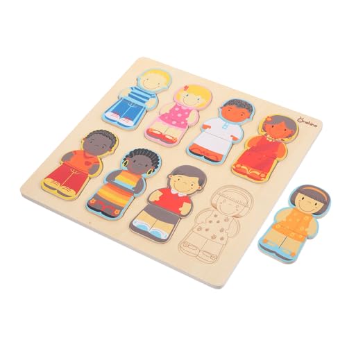PLAFOPE 1 Set Rassenbewusstseins Puzzle Spielzeug Für Kleinkinder Puzzle Spielzeug Passende Puzzles Entwicklungsspielzeug Für Babys Kleinkind Puzzle Holz Kinderspielzeug von PLAFOPE