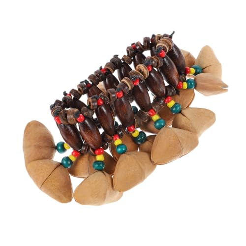 PLAFOPE 1 Stück Afrikanisches Handglocken Instrument aus Nussschale Buntes Armband für Musikalische Darbietungen Leicht und Tragbar für Partys und Musikliebhaber PLAFOPE 1 Stück Afrikanisches Handglocken Instrument aus Nussschale Buntes Armband für Musikalische Darbietungen Leicht und Tragbar für Partys und Musikliebhaber von PLAFOPE