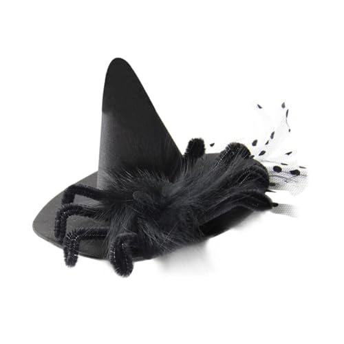 PLAFOPE 1 Stück Schwarzer Spinnen Witch Hut Haarpin Gothisches Haarschmuck Accessoire Kopfschmuck für Halloween Karneval von PLAFOPE