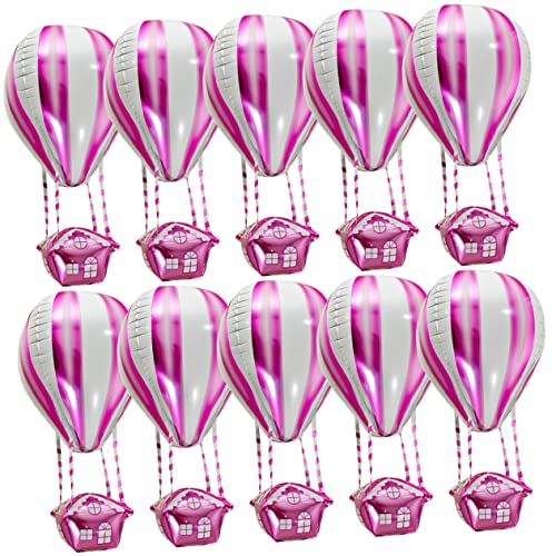 PLAFOPE 10 Stück Heißluftballon Heliumballon Heliumfolienballons Geburtstagsballon Szene Ballons Dekoration Flugzeug Partydekorationen Kinderpartyballons Duschballons von PLAFOPE