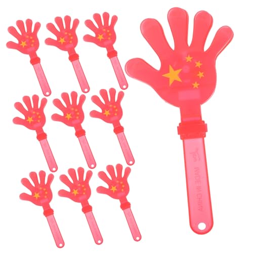 PLAFOPE 10 Stück Teiliges Handklatscher Rotem Fünf Sterne flaggenmotiv Laute Krachmacher für Festival Party Langlebig Handlich als Partyzubehör und Fanartikel zum Anfeuern PLAFOPE 10 Stück Teiliges Handklatscher Rotem Fünf Sterne flaggenmotiv Laute Krachmacher für Festival Party Langlebig Handlich als Partyzubehör und Fanartikel zum Anfeuern von PLAFOPE