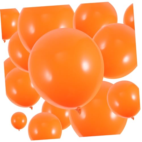 PLAFOPE 100 Stück Orange Ballon Partygeschenke Halloween Party Requisite Halloween Zubehör Party Latex Luftballons Party Layout Luftballons Verdickte Luftballons Festival Party von PLAFOPE