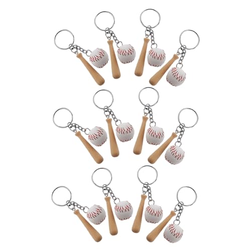 PLAFOPE 12 Stück Baseball Schlüsselanhänger aus Holz und PU Robuste Leichte Party mitgebsel und Thematische Dekoration Tragbare Verschleißfeste Schlüsselringe für Kindergeburtstag und PLAFOPE 12 Stück Baseball Schlüsselanhänger aus Holz und PU Robuste Leichte Party mitgebsel und Thematische Dekoration Tragbare Verschleißfeste Schlüsselringe für Kindergeburtstag und von PLAFOPE