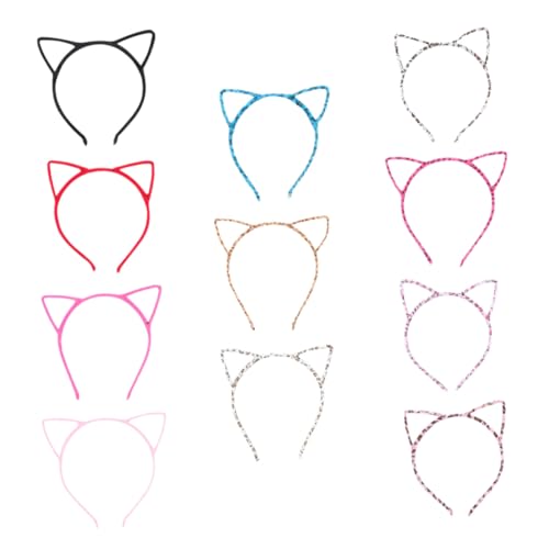 PLAFOPE 12 Stück Teiliges Plüsch Katzenohren Stirnband Bunte Halloween Haarreife für Mädchen Weiche Tierohren Haarschmuck Bequemes Leichtes Design für Kostüm Party und Cosplay PLAFOPE 12 Stück Teiliges Plüsch Katzenohren Stirnband Bunte Halloween Haarreife für Mädchen Weiche Tierohren Haarschmuck Bequemes Leichtes Design für Kostüm Party und Cosplay von PLAFOPE