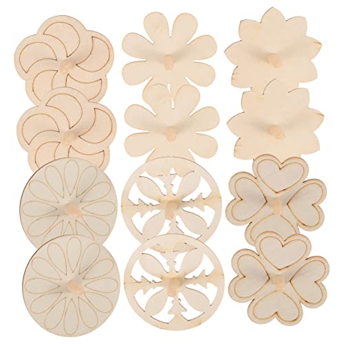 PLAFOPE 12Stücke Teiliges DIY Holzspielzeug Lustige Gyroskope für Tragbares Bastelspielzeug Kreativität und Hand Auge Koordination von PLAFOPE
